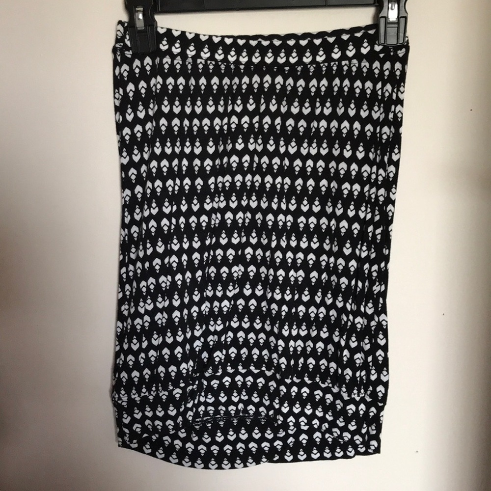 Black Patterned Tube Top